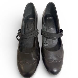 Camper Black Leather Mary Jane Block Heel EU 41 US 10–10.5